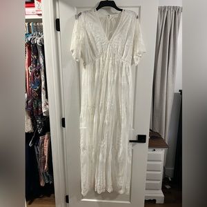 Pink Blush Maxi Dress, white